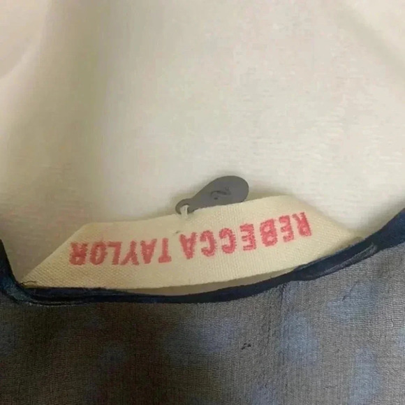 Rebecca Taylor Silk Navy Mermaid Tank Sleeveless Blouse Size 2 - Picture 8 of 8